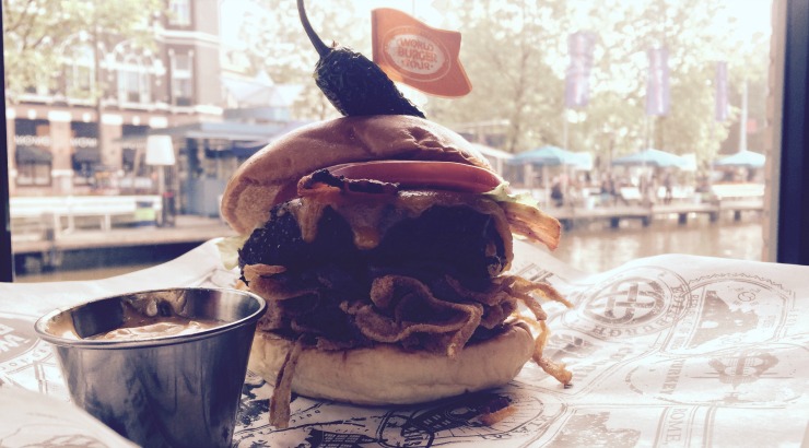 Hard Rock Cafe Amsterdam hamburger